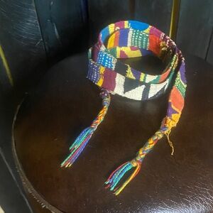 Guatemalan hand Woven colorful Belt about 60”x1”